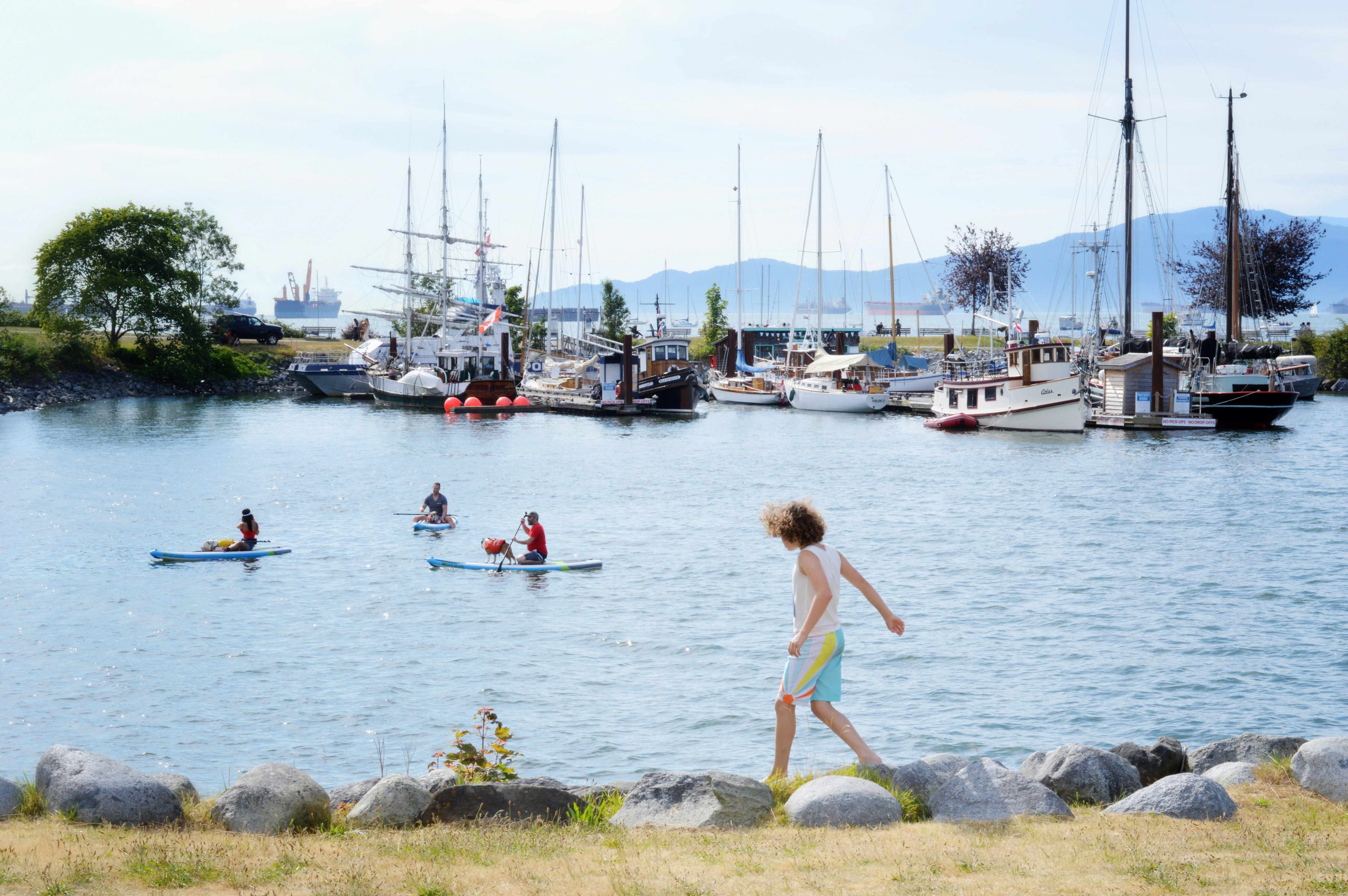 people riding kayak during daytime